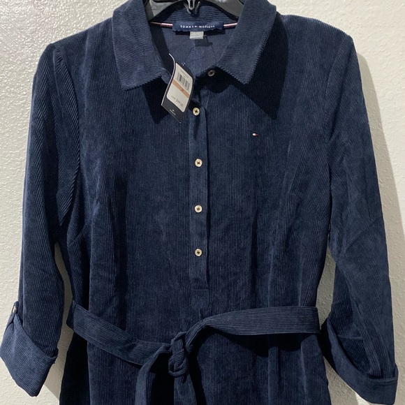 Tommy Hilfiger Navy Corduroy Dress - Picture 6 of 6